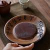 Yixing Zisha Pine Wave Purple Clay Hand-Carved Tea Tray