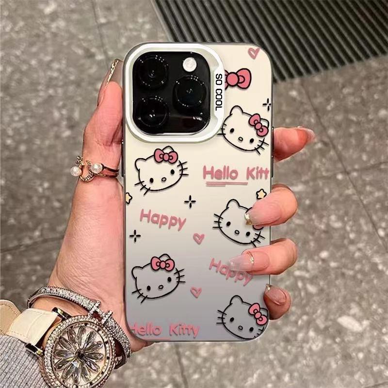 KT cat iPhone16Pro phone case 15/14/13 laser 12 Apple 11XsMax/plus