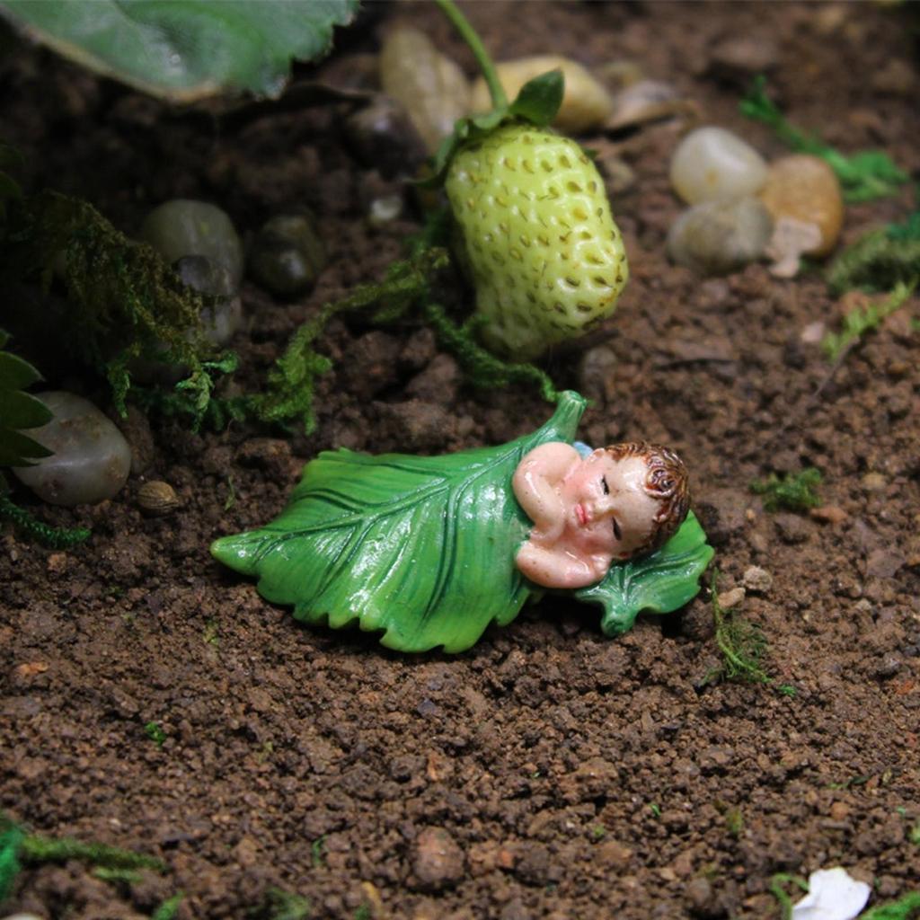 [SA] Miniaturgarten Kleine Harz Baby Skulptur Figur Mikro Landschaft Zuhause