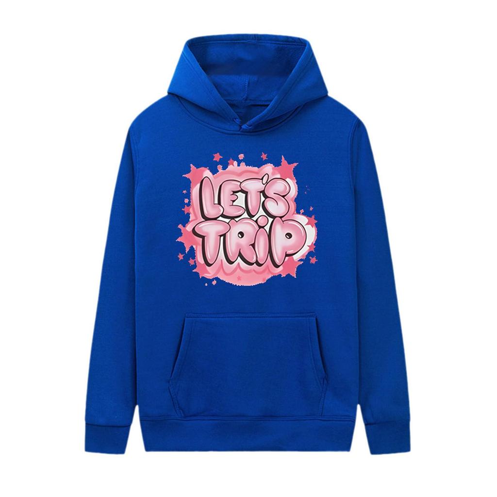 Unisex Kapuzenpullover mit Cartoon-Muster – Fleece, Mehrfarbig, Herbst/Winter Schwarzer Hoodie