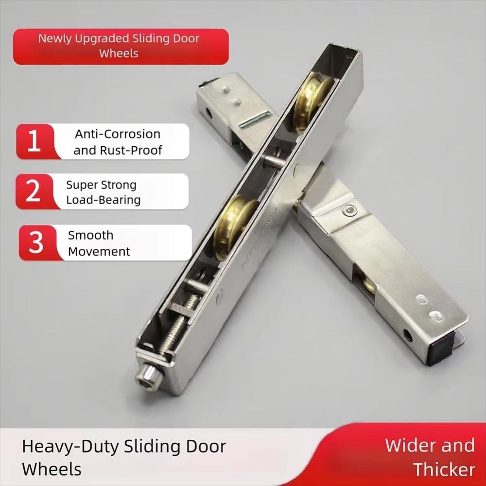 Stainless Steel Door Sliding Roller Bearing Rollers Double Copper Wheel Window Pulley Silent Sliding Door Fittings