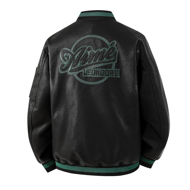 New autumn men's leather jacket large size leather jacket high sense American high street leather jacket men's jackets