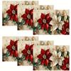 4/6/8pcs Set, New Premium Modern Placemats - Elegant Christmas Theme Linen Series, Suitable for Dining Tables, Coffee Tables, Family Meals, Camping Pi