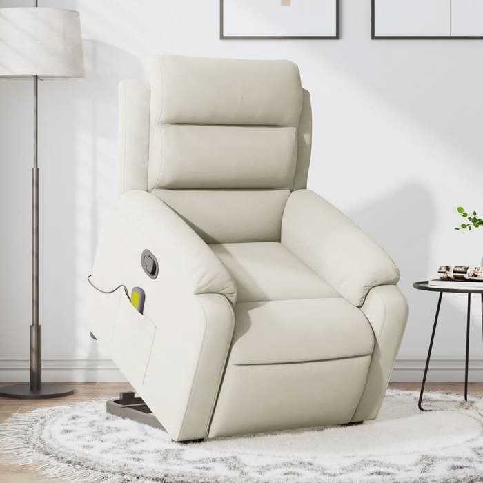 VidaXL Fauteuil de Massage Inclinable, Chaise de Relaxation avec Dossier, Siège avec Accoudoirs, Fauteuil TV de Salon, 3205112
