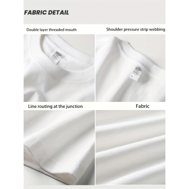European Size Heavyweight Pure Cotton Trendy Brand Printed Short Sleeve T-Shirt for Men Summer New Casual Versatile Outdoor Sport Breathable Top
