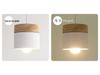 Lampada a sospensione in ferro battuto stile nordico macaron, testa singola in bianco/grigio