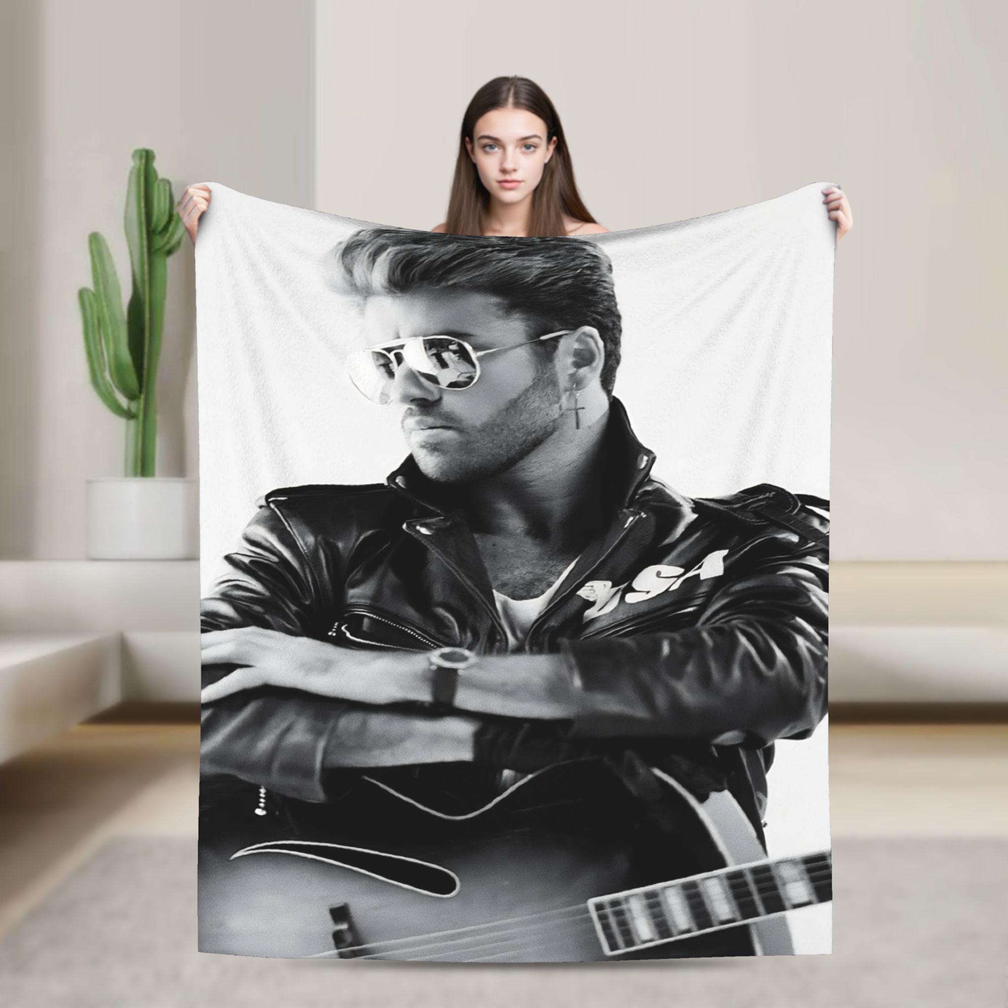 

Singer George Michaels Plush Blanket Boy Girl Flannel Bedding Throws For Couch Chair Sofa Bed Warm Soft Bedspread Gift 130x150cm