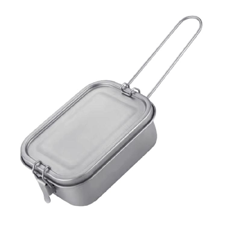 Metal Alloy Camping Bentos Container Portable Bentos Box Rectangle Lunch Box Outdoor Camping Picnic Cookware 4190₽