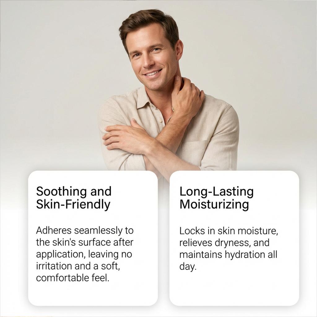 Men's Neck Cream Gentle ingredients provide comfortable care for men's bodies, a topical care cream