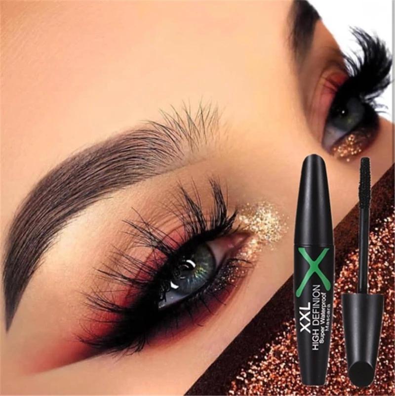 4D Silk Fiber Mascara Eyelashes Lengthening Mascara Waterproof Long Lasting Lash Black Eyelashes Extension Make Up