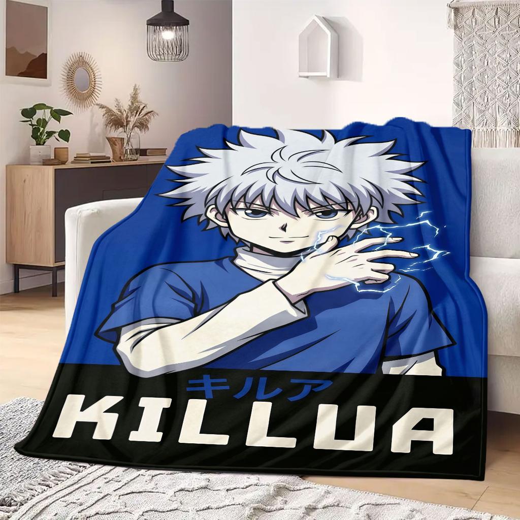 Phantom Troupe Hunter Print Blanket Warm Comfortable Flannel Blanket Suitable for Bedrooms,Sofas,Beds,Chairs,Picnics,Travel