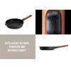 Woll Eco Logic QXR Cast Iron Frying Pan for Induction Hobs 24 Cm with Removable Wooden Handle (1524WLCI-Q)