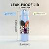 1PC Two Best Friends Girl Cartoon Print 750ml Color Plastic Sports Water Bottle Leakproof Flip Straw Lid Suitable for Sports Office Home Use