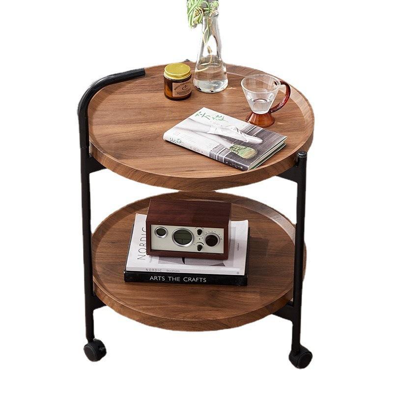 Premium Double Tier Beverage Tea Trolley Snack Cake Cart for Hotels Restaurants Mobile Serving Cart On Wheels Service Cart