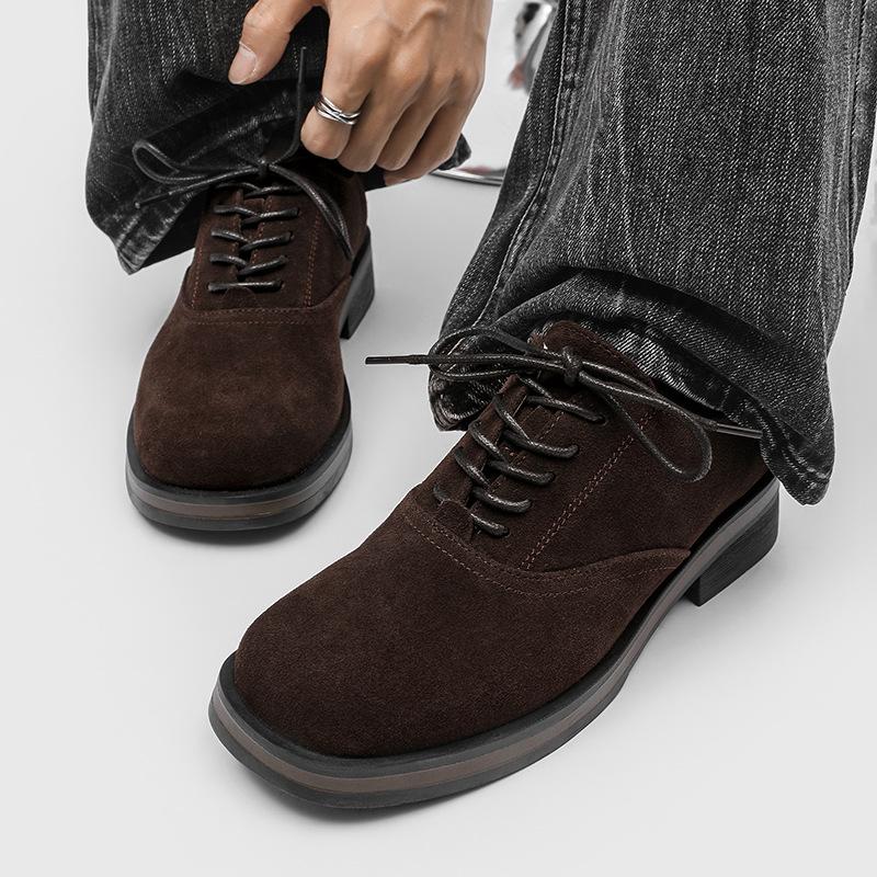 Heren 2025 Retro Britse Stijl Elevator Derby Laarzen Comfortabel Hoogte Verhogend Antislip Zakelijk Casual PU Leer Enkellaars