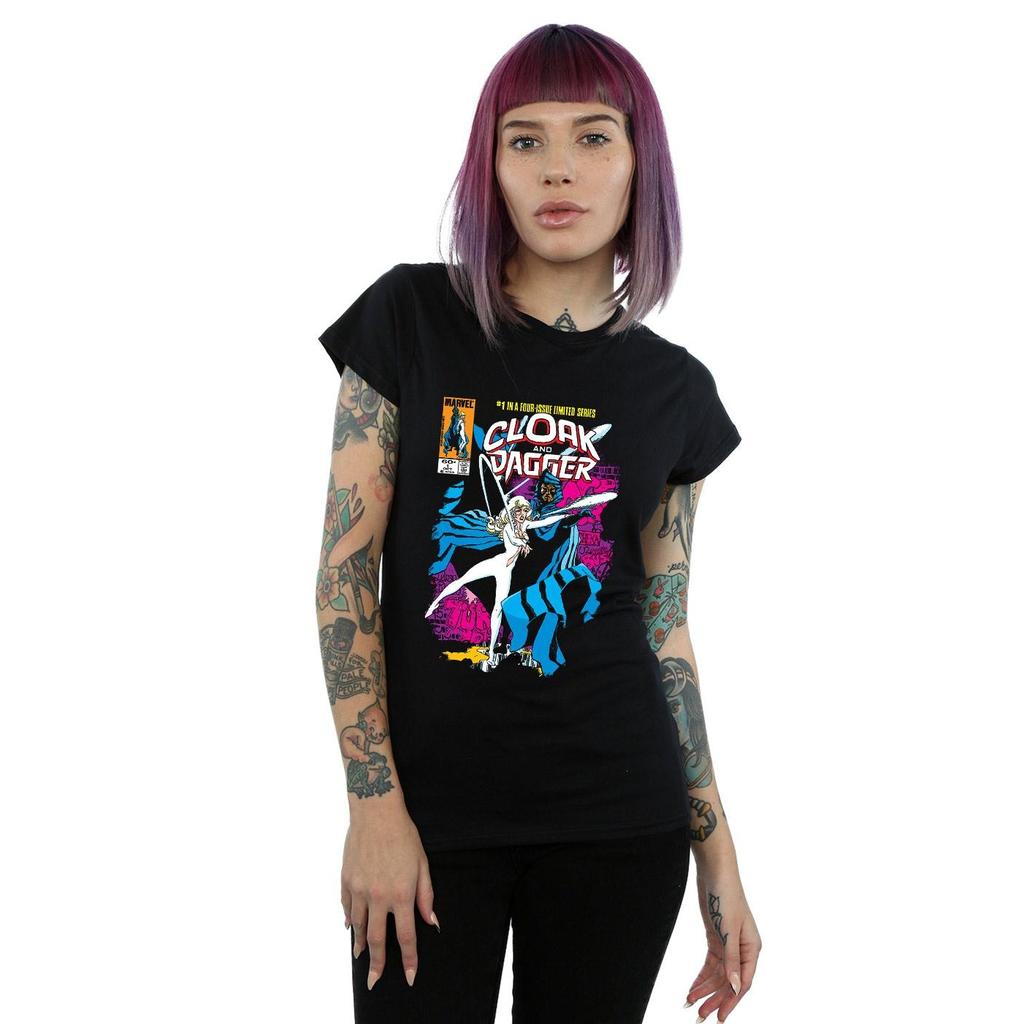 Marvel Womens/Ladies Cloak And Dagger Comic Cover Cotton T-Shirt