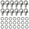 Multicolor Zinc Alloy Lobster Clasp & Jump Ring Set for DIY Bracelet & Necklace Jewelry