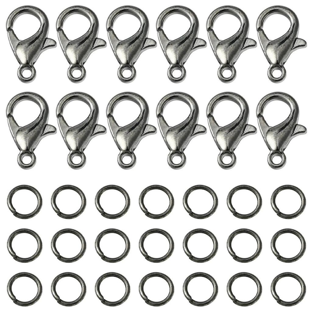 Multicolor Zinc Alloy Lobster Clasp & Jump Ring Set for DIY Bracelet & Necklace Jewelry