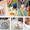 Durable Stainless Portable Coffee Pull Flowers Coffee Art Household Kitchen Cafe Tool Silver