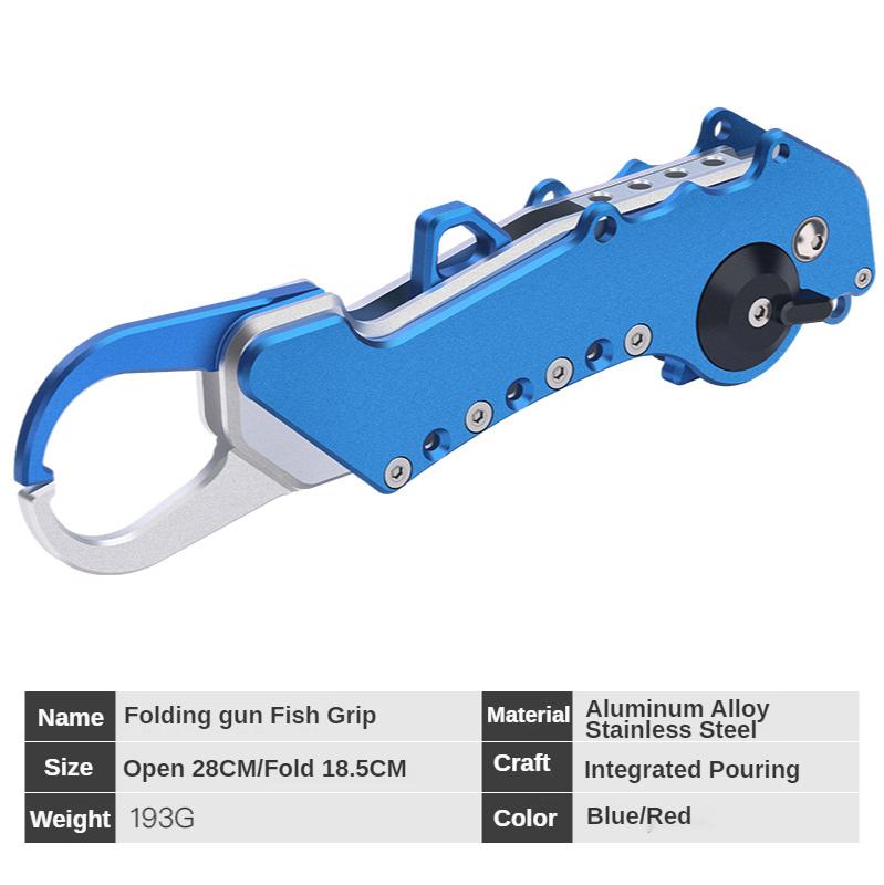 

Рыболовные инструменты PURELURE из нержавеющей стали, захват для ловли рыбы, регулируемый захват для шнура, захват для рыбы с удерживающим тросом, инструменты для снастей синий