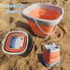 Children's Portable Silicone Folding Beach Bucket Toy Set
