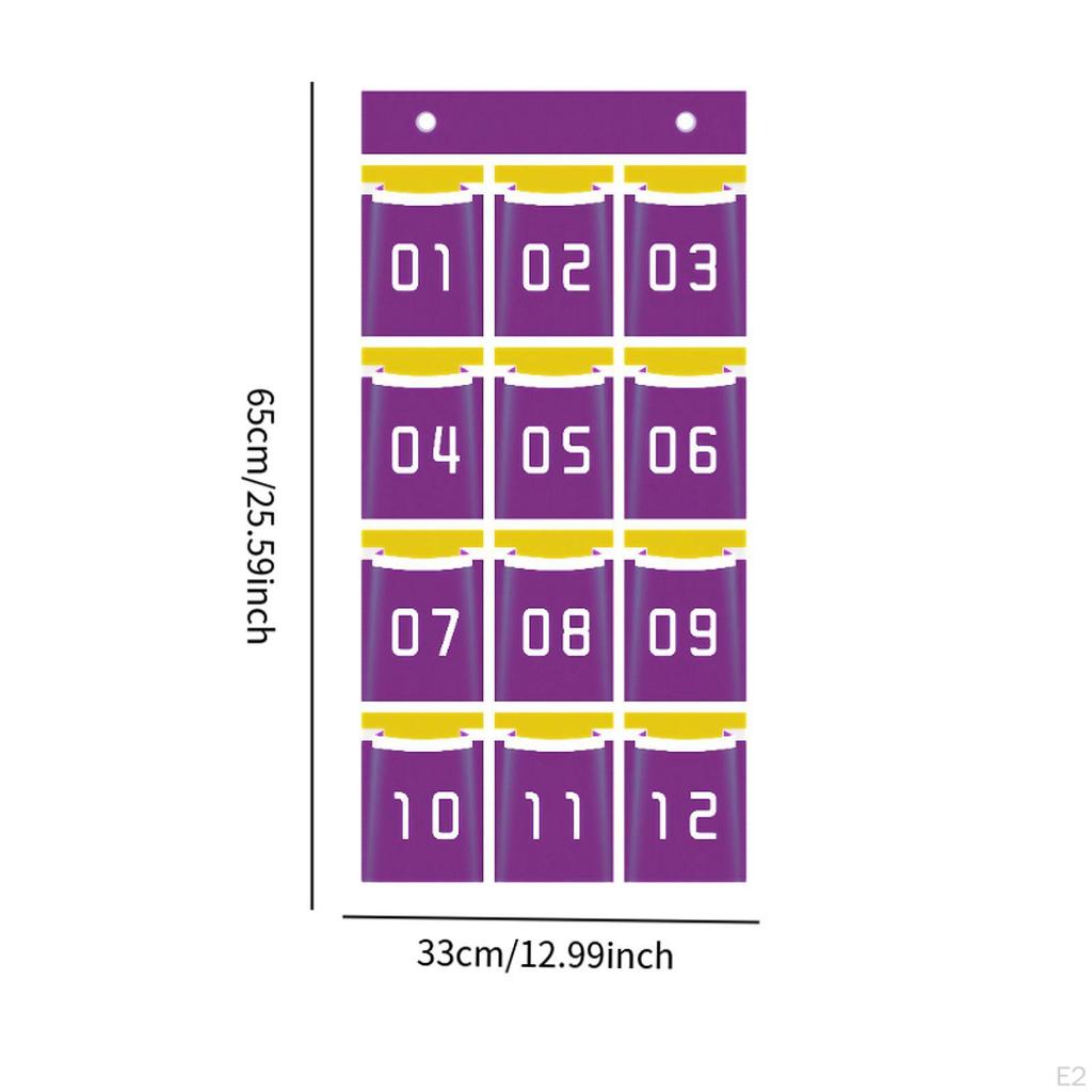 Classroom Organizer with Numbered Compartments for Phones