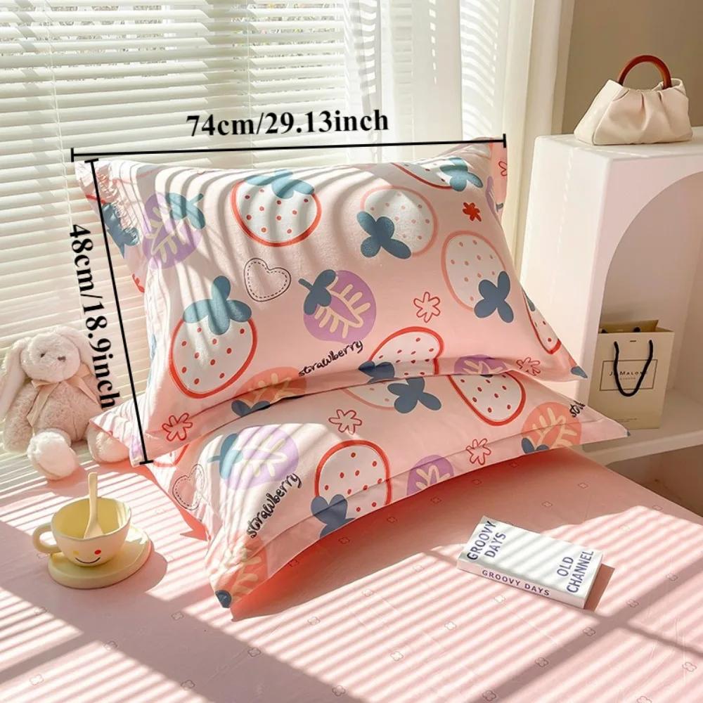 100%Cotton Pillowcases Pair Pack Cotton Pillowcases for Home Use 48x74cm Pillow Case Skin-friendly Comfortable 2pcs pillowcases