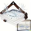 Waterproof Outdoor Cover: Clear Rainproof Tarp with Seal Ring for Patio, Chicken Coop, Porch Canopy & Camping