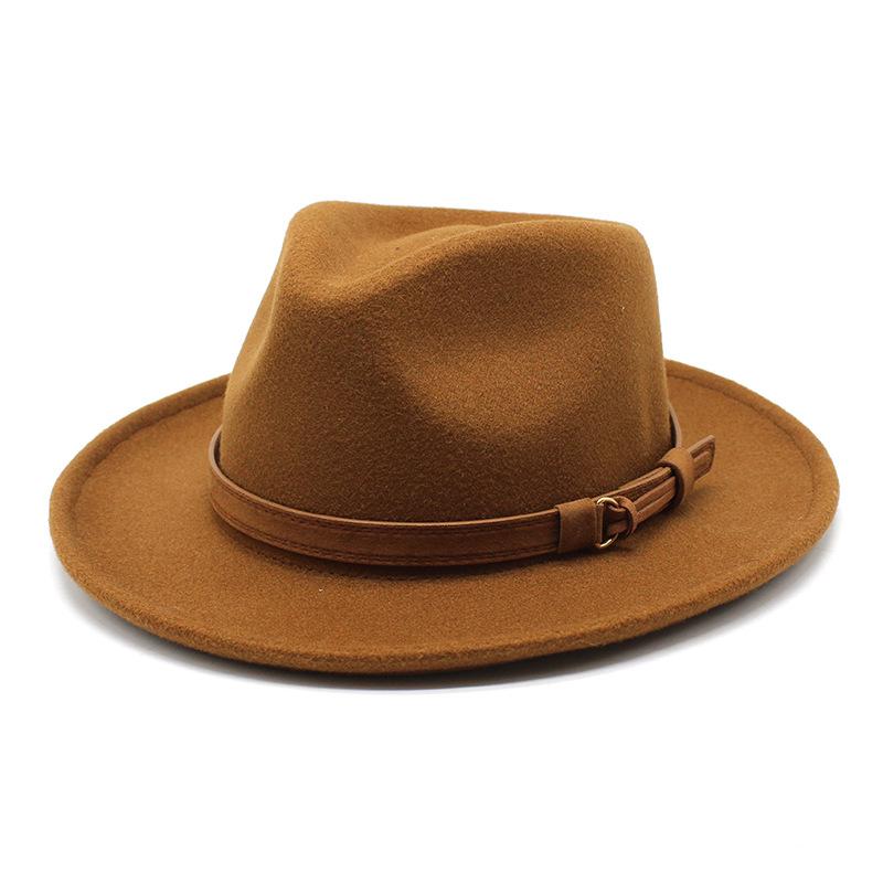 High Quality Wool Felt Fedoras Hats Adult Men Fashion Trilby Cap Autumn Winter Formal Jazz Dress Hat