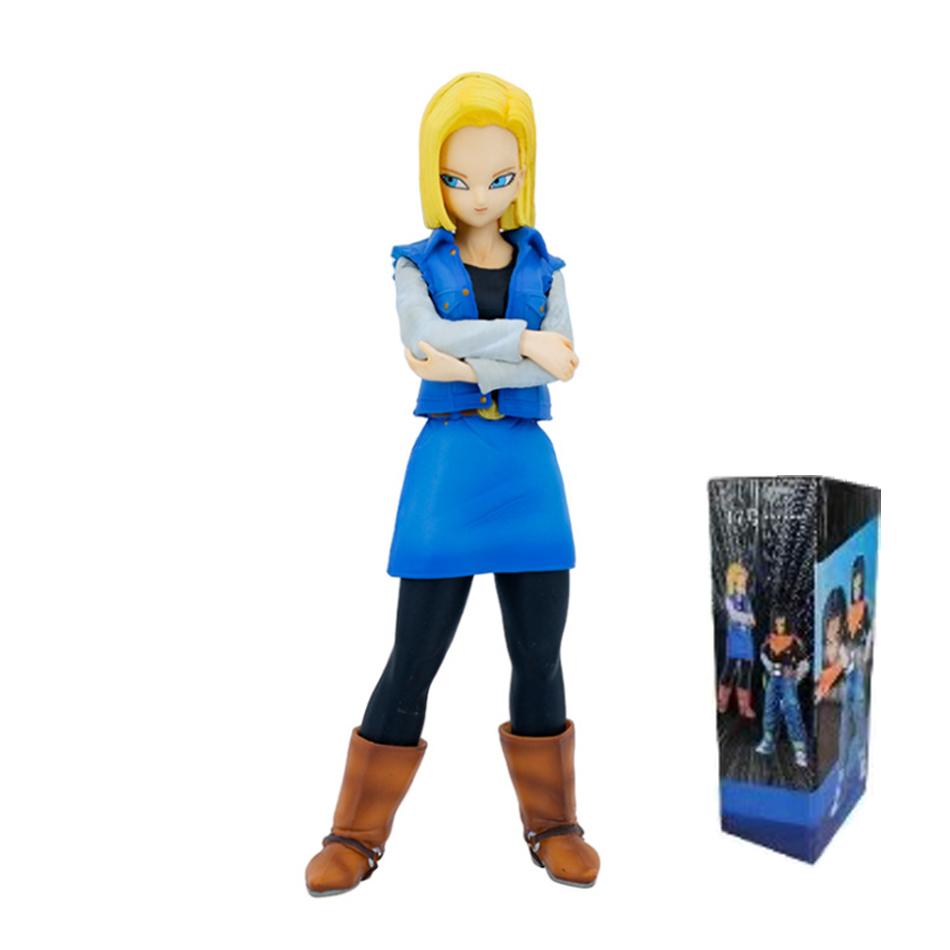 Anime Statuette Dragon Ball Z Android 17 18 Figure Pvc Action Figures Statue Decoration Desktop Anime Collection Peripheral Toys