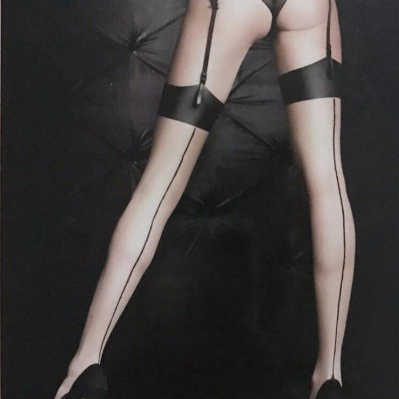 Bas Sensuels Montants avec Rayures Verticales