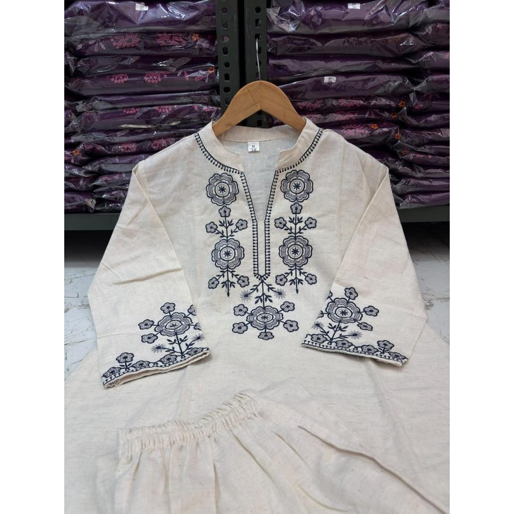 Ensemble Kurta Palazzo en Coton Flex Premium pour Femmes Tenue de Fête Indienne Ensemble Kurti à Cordon