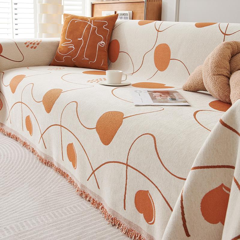 Potah na pohovku proti poškrábání Látka Four Seasons Univerzální protiskluzový potah na pohovku Plně potažený Styl Jednoduchá moderní deka na pohovku