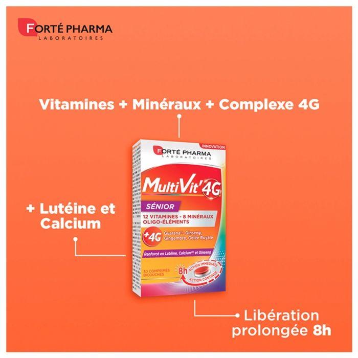 Forté pharma multivit' 4g sénior 30 comprimés
