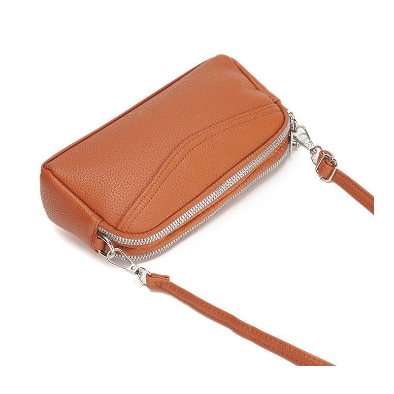 New Retro Women Bag - Two Compartment Zipper Crossbody Phone Purse Versatile Handheld Shoulder Bag for Casual Style