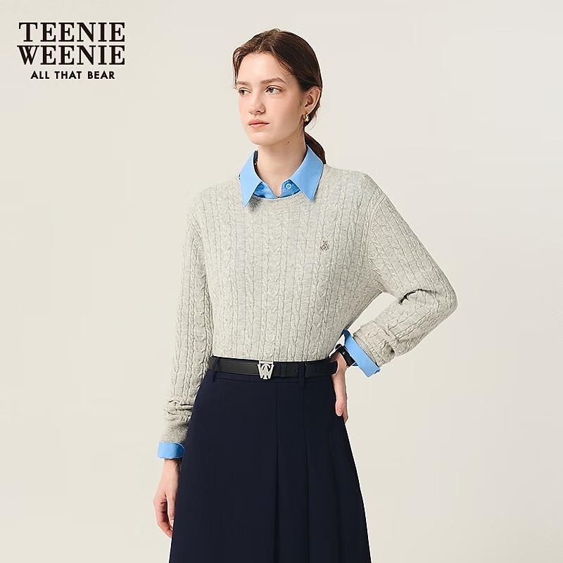 Teenie Weenie Women's Bear Cable Knit Sweater