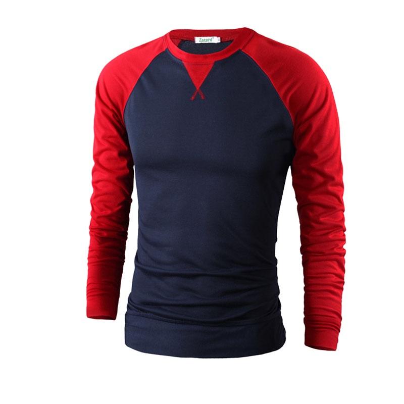 Stylish Men's Slim Fit Crew Neck Long Sleeve Raglan Tee With Classic Appeal