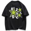 100% Cotton Star Print T Shirt Short Sleeve Tee Korea Style Hip Hop Streetwear Y2k Summer Women's T-Shirt Oversized Loose Tops