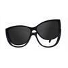 Clip On Cat Eye Black Gren With Clip On Jsv 185 M20 fashiOn Women Eyeglasses