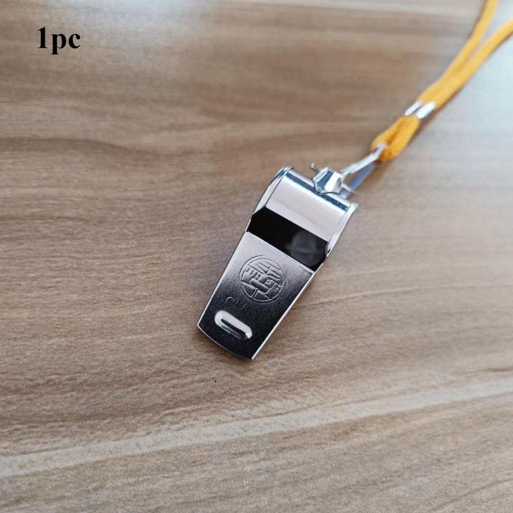 

1/2/5pcs Soccer Football Basketball Metal Whistle Training School Whistle Outdoor Tool Yellow-1pc