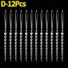 Clear Crystal Snowflake Icicle Pendants Acrylic Christmas Tree Ornaments Holiday New Year Home Party Hanging Decoration Supplies