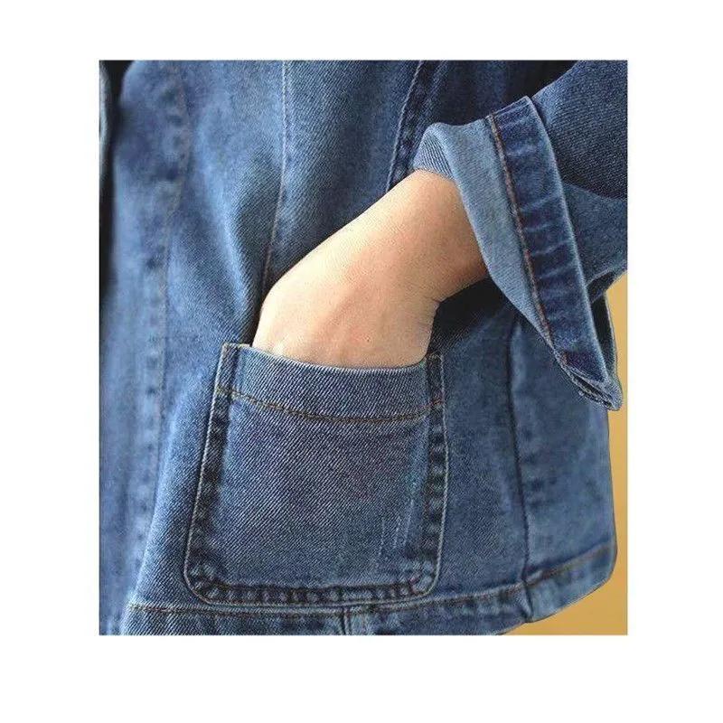 Spring and Autumn Plus Size Denim Jacket Women's Western Style Small Suit Loose All-match Casual Short Slim Suit Top