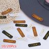 10PCS/PACK Leather Label Hot Stamped Clothing Classification Tags Gift Packaging Woven Products