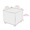 1PC Square Ottoman Cover Jacquard Elastic Footrest Protector Covers Simple Design Pouf Slipcover for Living Room Home Decor