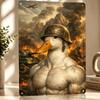 Muscular Duck Soldier In War Scene Personalized D Textured Metal Poster Wall Art Tinplate Sign for Luxury Decoration Home Room