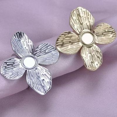 Trendy Stainless Steel Flower Ring – Versatile, Elegant & Adjustable