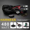 3 Meters LED Work Light Spot Control 12V Wire Cable Switch Relay Kit Two-Color Wiring Harness Switch Kit Motorcycle Off-Road Car