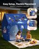 VEVOR Kinder Spielzelt PVC-Rahmen Spielhaus für Kinder mit gepolsterter Matte Blau, für Kleinkinder Mädchen Jungen, Indoor & Outdoor, Leseecke Nickerchen Bett Zelt