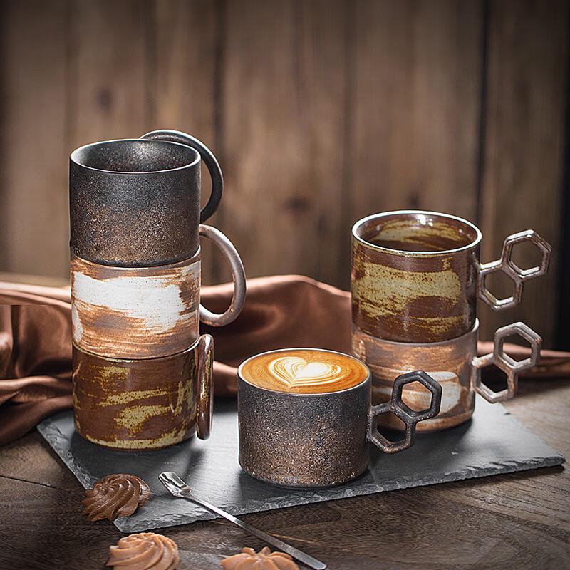 Stackable Ceramic Coffee Mug Set