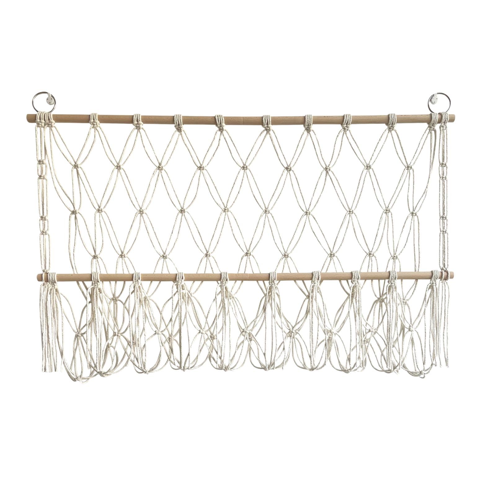 

CocoroFactory Plush Toy Storage Net, Hammock Style, Hanging, Wall-Mounted, Visible Storage, Interior, Mesh, White